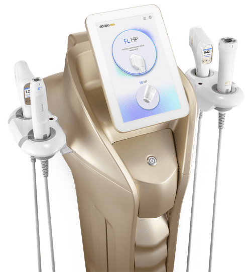 Advanced HIFU machine used for facial and neck lifting treatments.